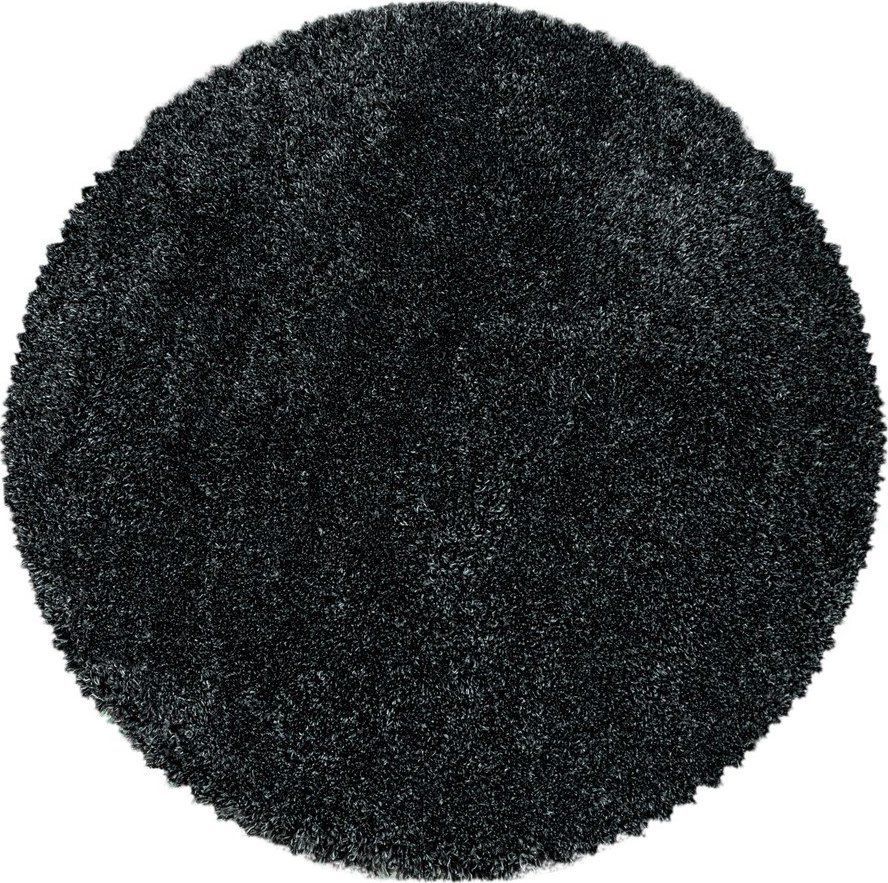 Antracitový kulatý koberec ø 200 cm Fluffy – Ayyildiz Carpets Ayyildiz Carpets