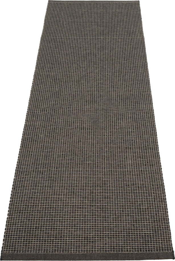 Antracitový vnitřní a venkovní běhoun 70x240 cm Emm Black Linen – Pappelina Pappelina