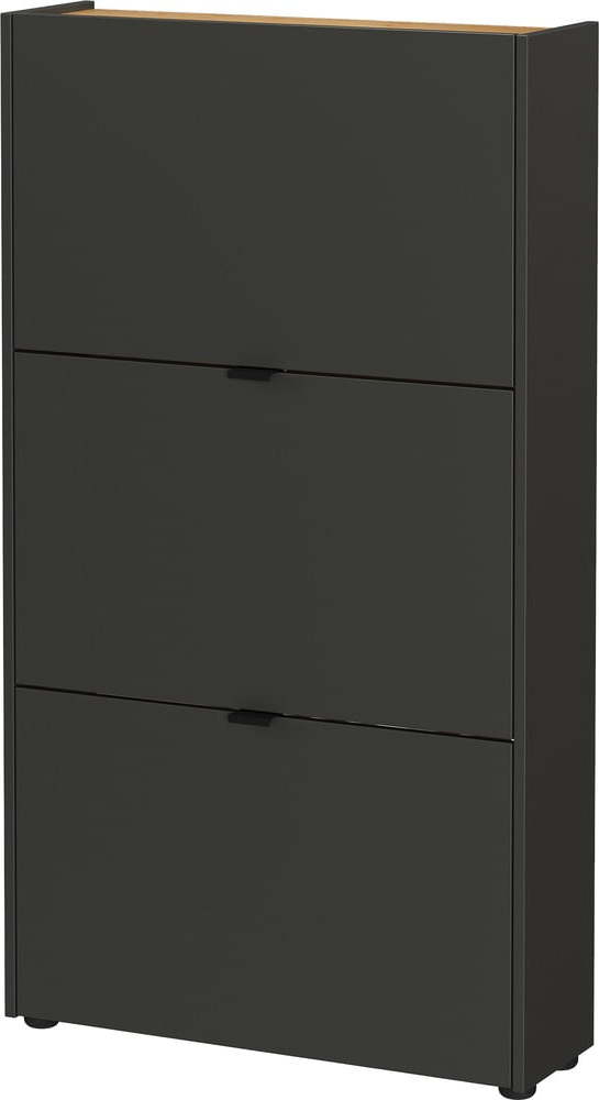 Antracitový výklopný botník 71x127x22 cm Ameca – Germania Germania