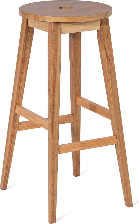 Barová stolička z kaučukového dřeva v přírodní barvě (výška sedáku 75 cm) Club – Bonami Essentials Bonami Essentials