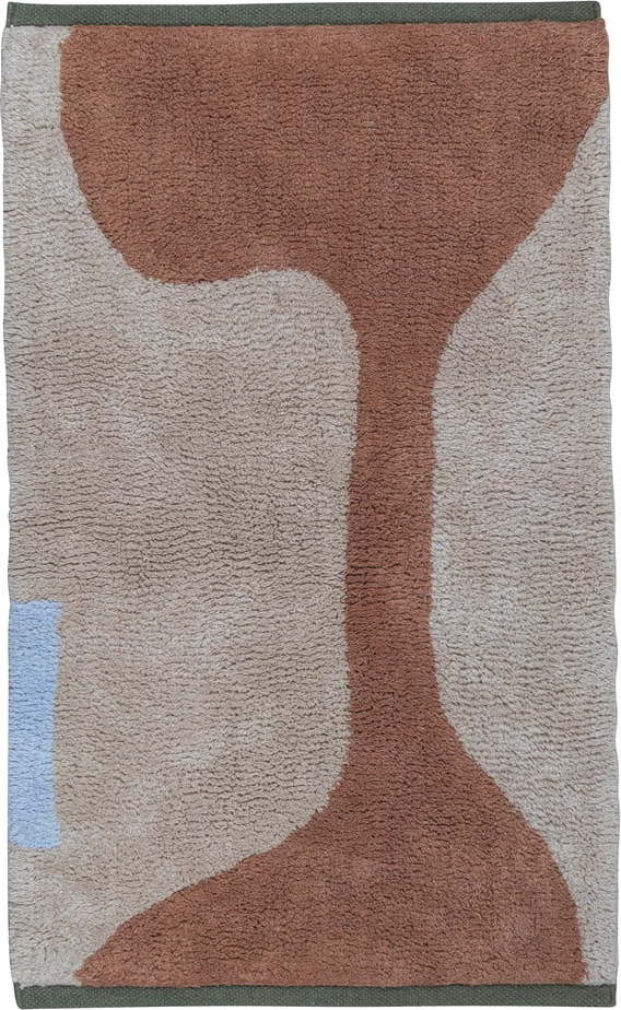 Bavlněný pratelný koberec v cihlové a béžové barvě 50x80 cm Figura – Mette Ditmer Denmark Mette Ditmer Denmark