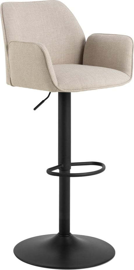 Béžová barová židle s nastavitelnou výškou/s područkami (výška sedáku 85 cm) Glenda – Actona Actona