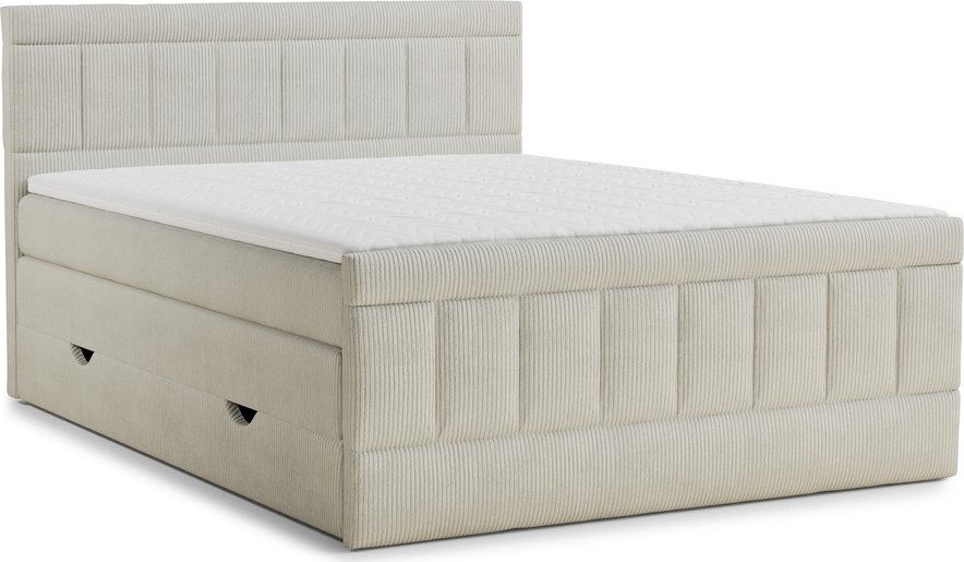 Béžová boxspring postel s úložným prostorem 160x200 cm Caya – Maison de Rêve Maison de Reve