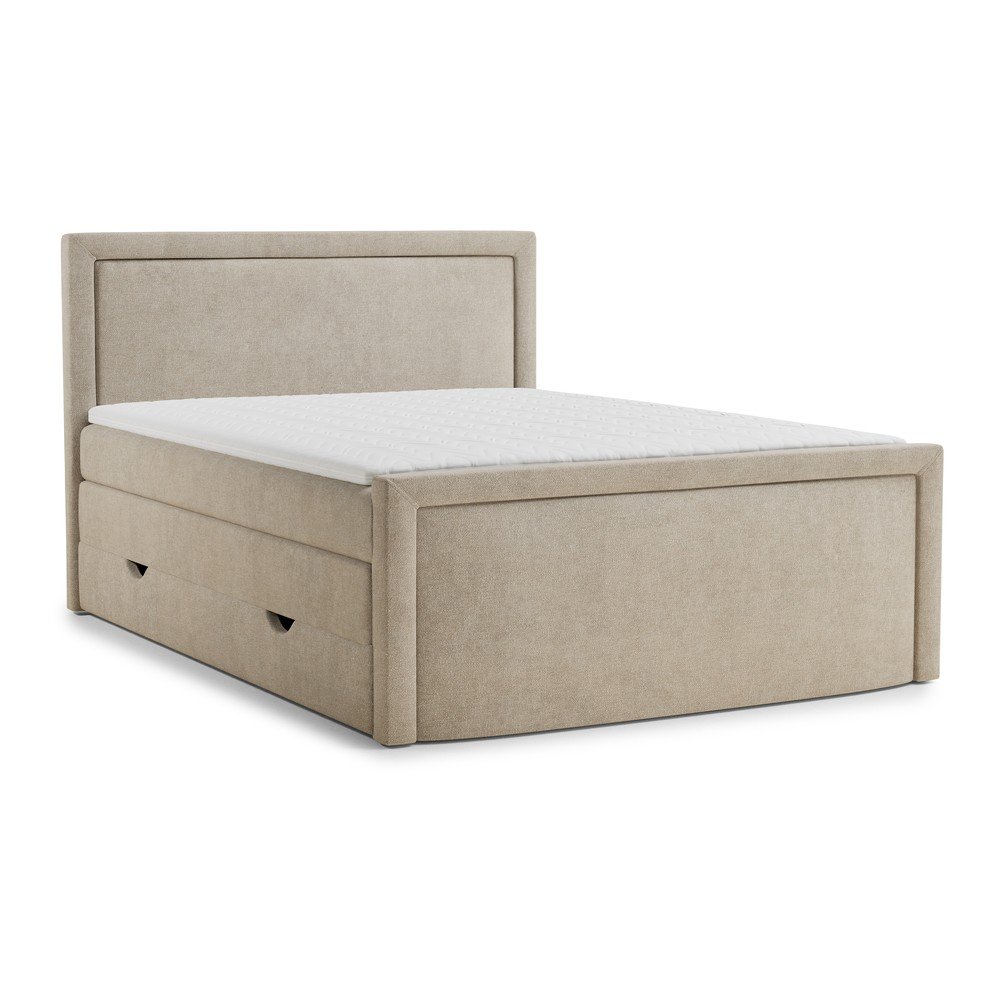 Béžová boxspring postel s úložným prostorem 180x200 cm Fresco – Maison de Rêve Maison de Reve