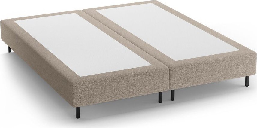 Béžová čalouněná dvoulůžková postel bez čela 140x200 cm Whale – Micadoni Micadoni