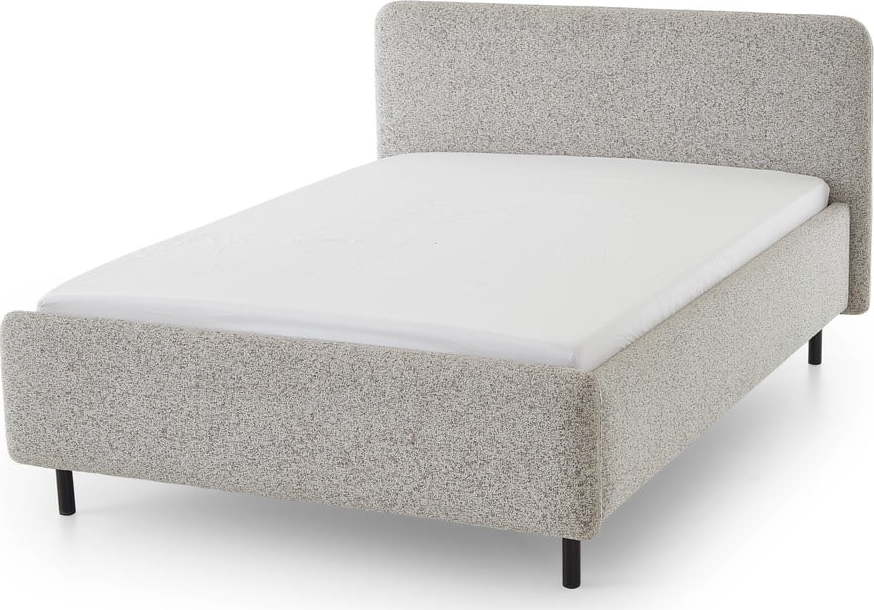Béžová čalouněná dvoulůžková postel s úložným prostorem s roštem 140x200 cm Primo – Meise Möbel Meise Möbel