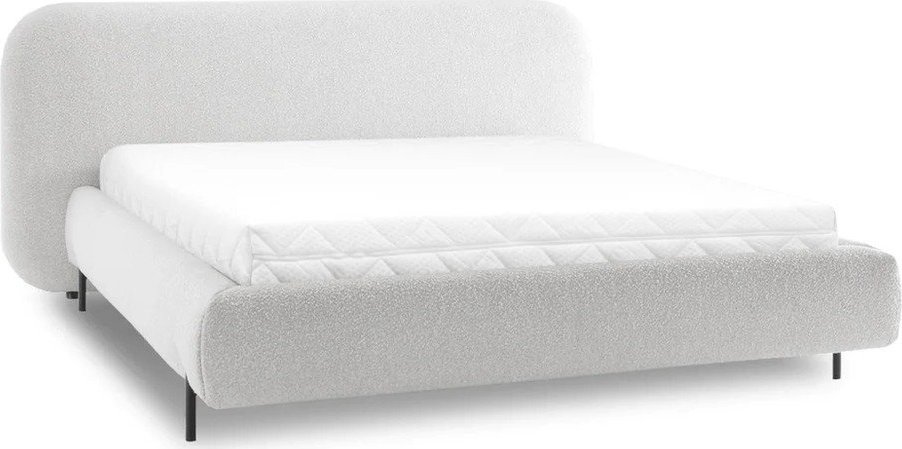 Béžová čalouněná dvoulůžková postel s úložným prostorem s roštem 160x200 cm Pointt – ELTAP ELTAP
