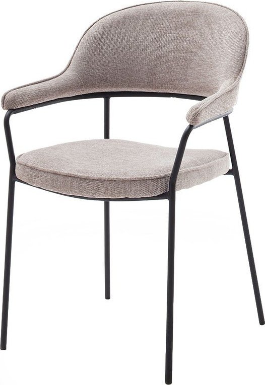 Béžová jídelní židle s područkami Kindersley – Unique Furniture Unique Furniture