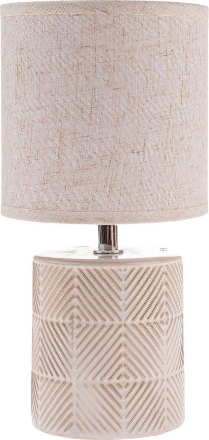 Béžová keramická stolní lampa s textilním stínidlem (výška 27 cm) Anita – Dakls Dakls