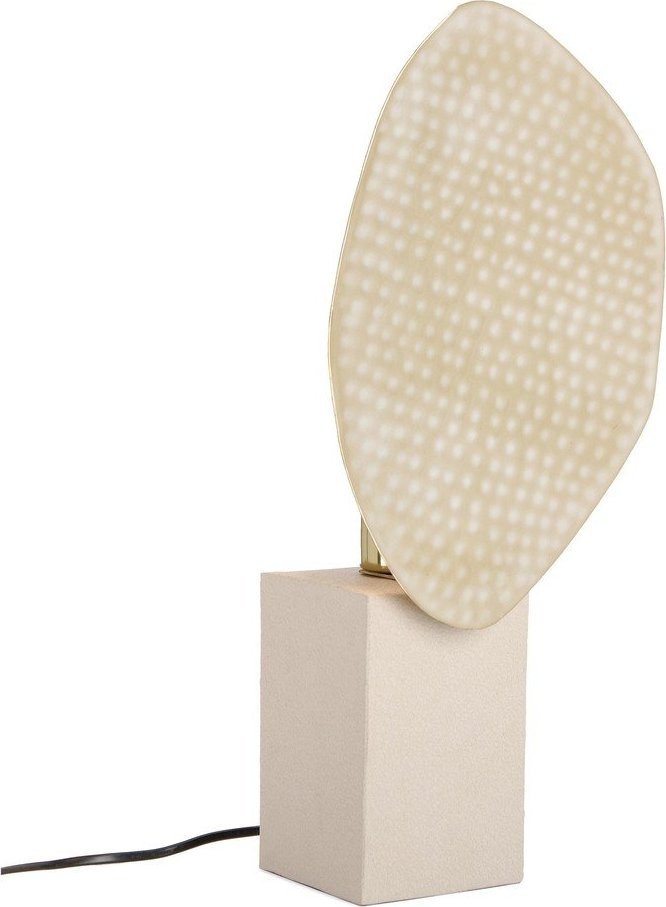 Béžová kovová stolní lampa s kovovým stínidlem (výška 46 cm) Neev – Bizzotto Bizzotto