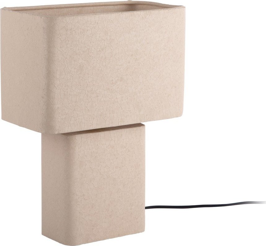 Béžová kovová stolní lampa (výška 33 cm) Boaz Recto – Leitmotiv Leitmotiv