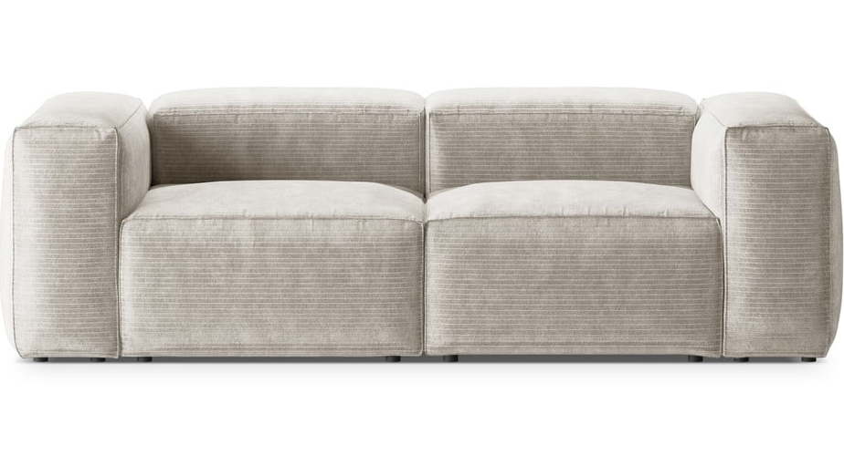Béžová manšestrová pohovka 224 cm Bergamo – Cosmopolitan Design Cosmopolitan design