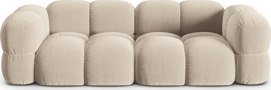 Béžová sametová pohovka 250 cm Loretto – Cosmopolitan Design Cosmopolitan design