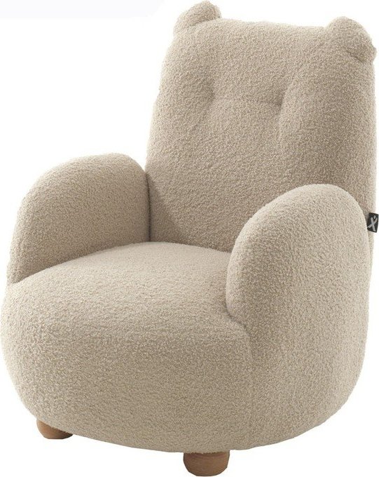 Béžové dětské křesílko z textilie bouclé Rocky – Vipack Vipack