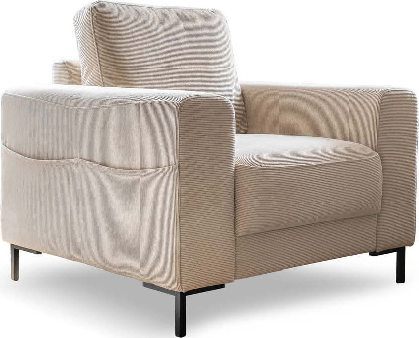 Béžové manšestrové křeslo Lofty Lilly - II. jakost – Miuform Miuform