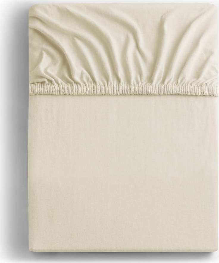 Béžové napínací prostěradlo jersey 200x200 cm Amber – Restilo Restilo