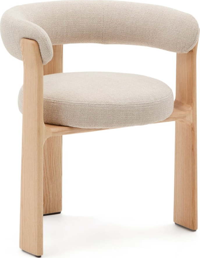 Béžové/v přírodní barvě jídelní křeslo s područkami z jasanového dřeva Granite – Kave Home Kave Home