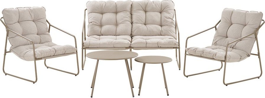 Béžový čalouněný zahradní lounge set pro 4 Nilo – House Nordic House Nordic