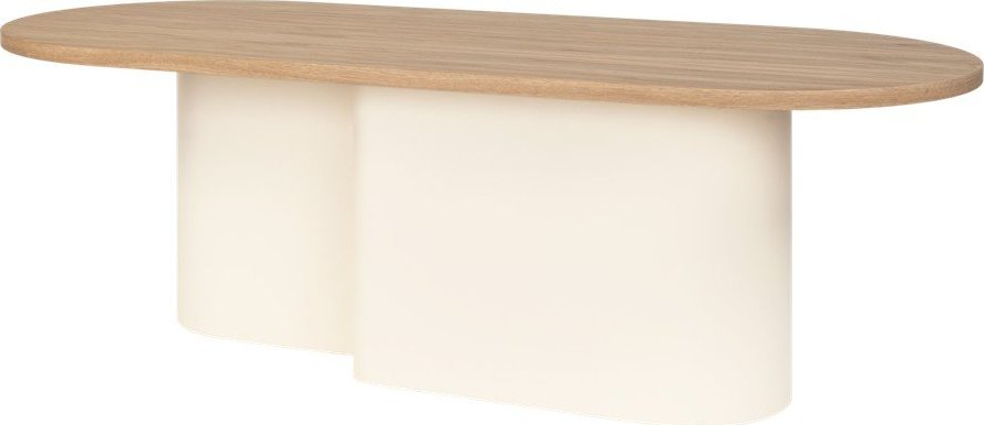 Béžový konferenční stolek s deskou v dubovém dekoru 50x115 cm Looi – noo.ma NOO.MA