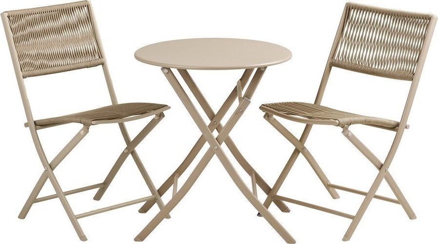 Béžový kovový zahradní jídelní set pro 2 Arcas – House Nordic House Nordic