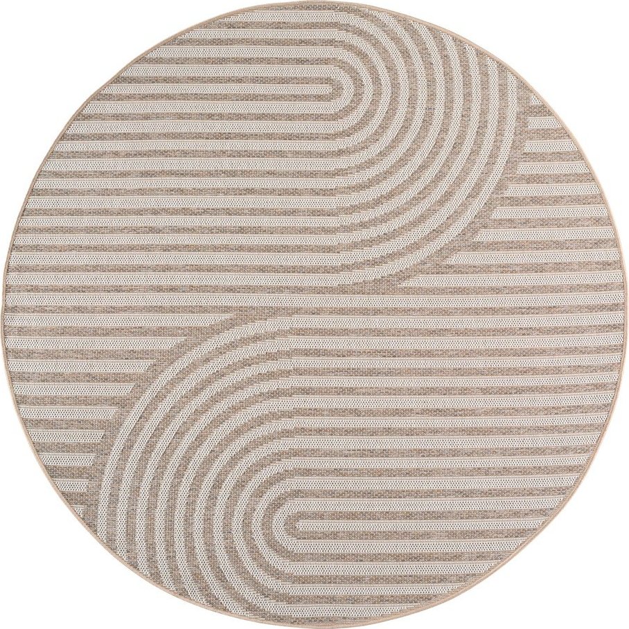 Béžový kulatý vnitřní a venkovní koberec ø 120 cm Desert 1301 – Ayyildiz Carpets Ayyildiz Carpets