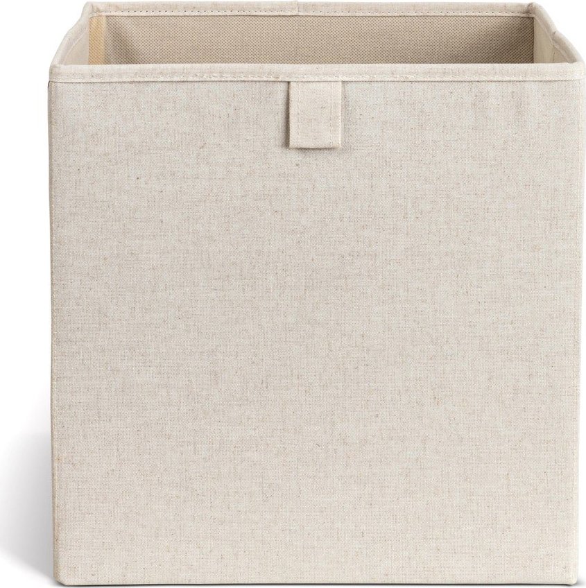 Béžový látkový úložný box 32x31