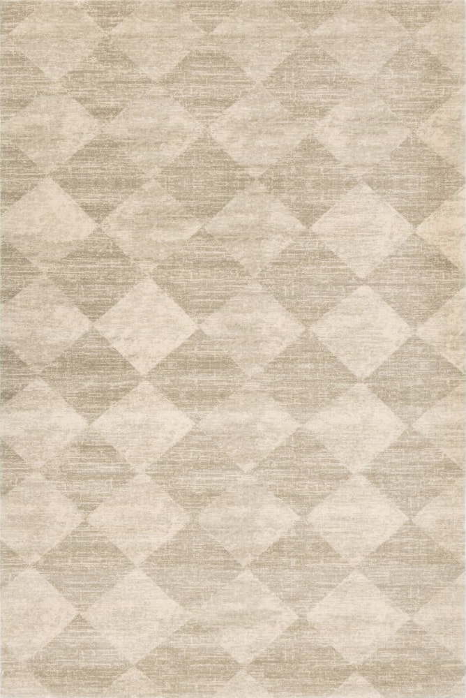 Béžový vlněný koberec 133x190 cm Agnus Checkered – Agnella Agnella