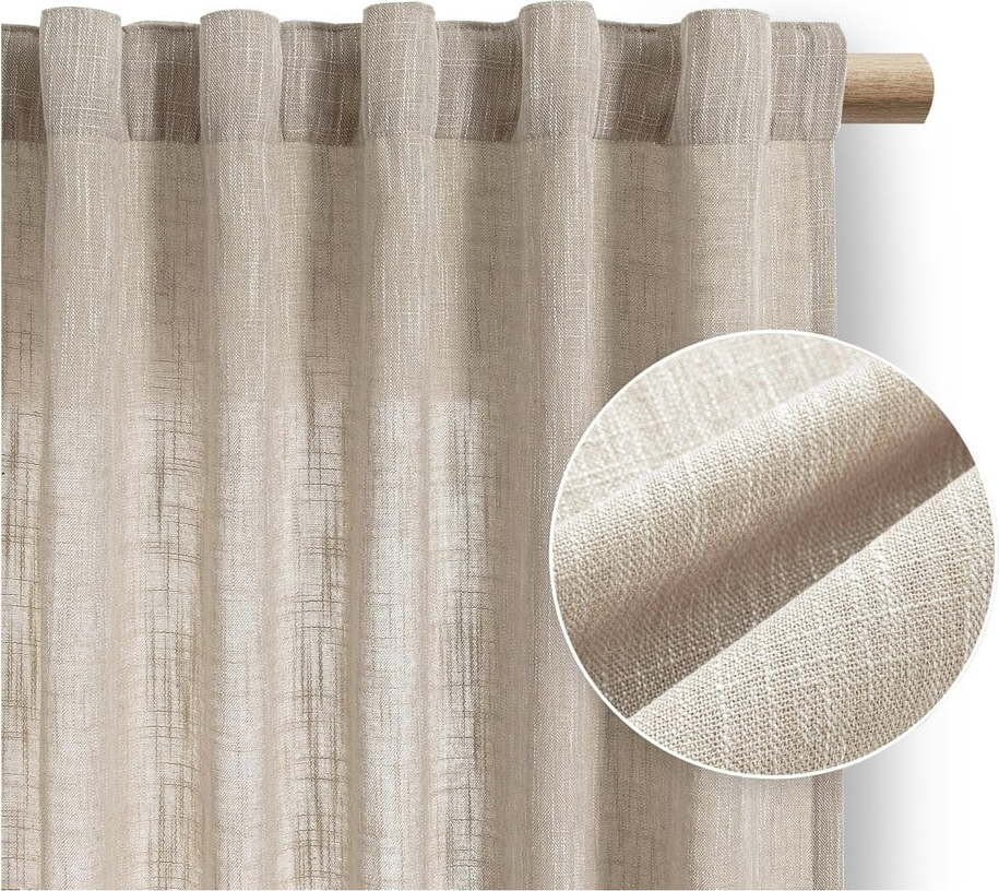 Béžový závěs 140x250 cm Valeta – Restilo Restilo