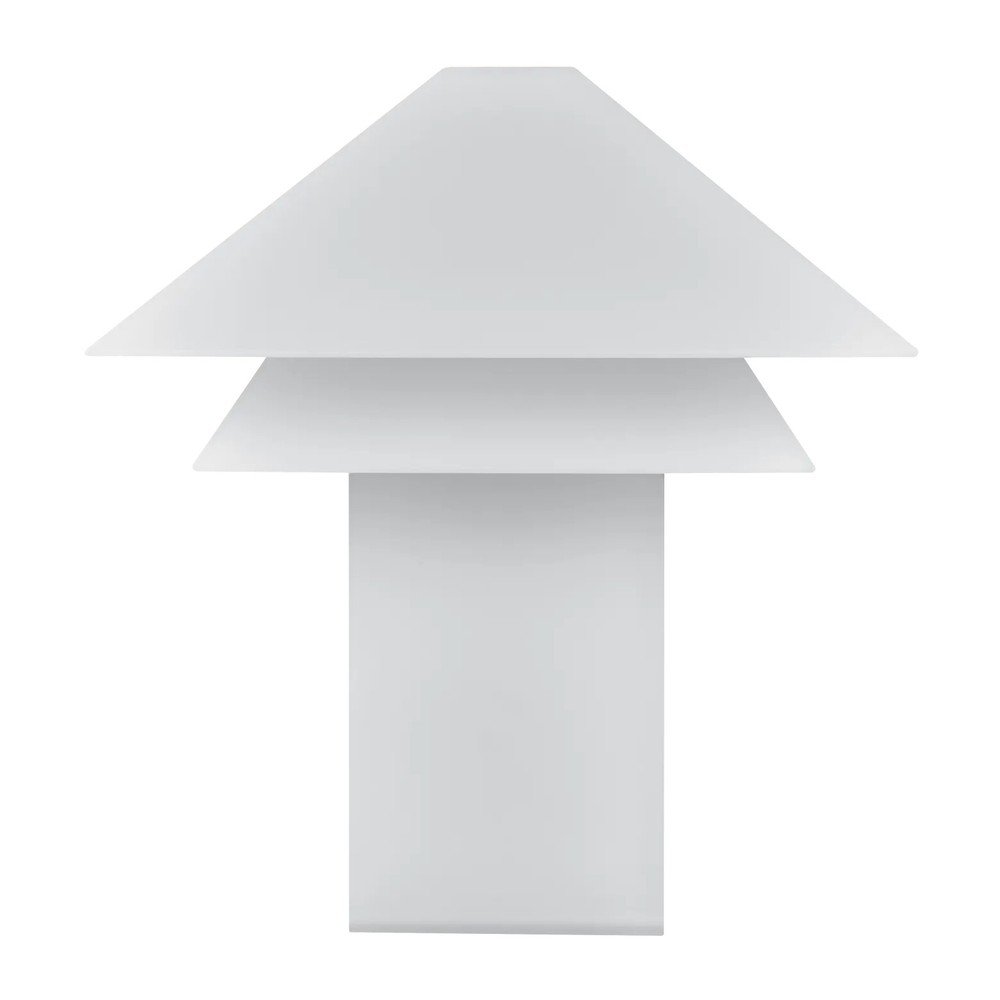 Bílá LED stmívatelná stolní lampa s kovovým stínidlem (výška 33