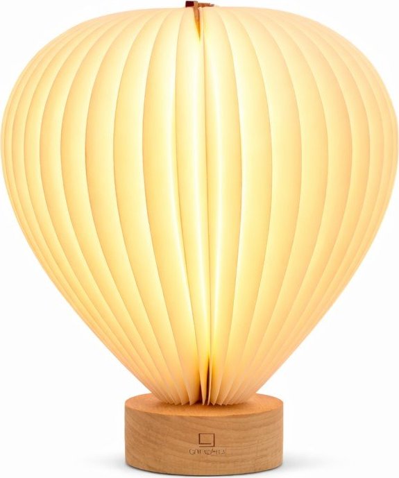 Bílá LED stmívatelná stolní lampa s papírovým stínidlem (výška 20 cm) Aeris – Gingko Gingko