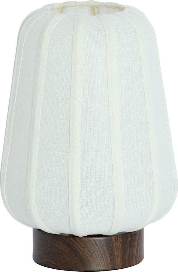 Bílá kovová stolní lampa s textilním stínidlem (výška 29 cm) Bibia – Light & Living Light & Living