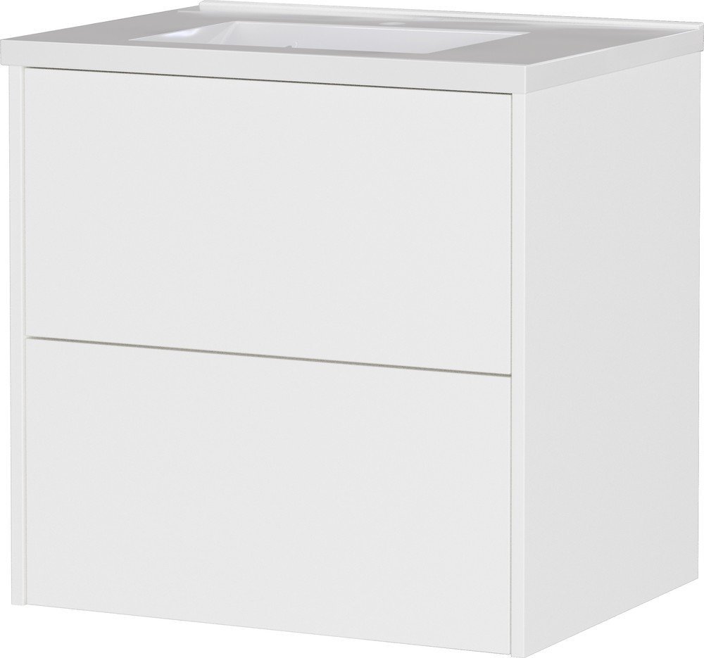Bílá matná závěsná skříňka pod umyvadlo 61x61 cm Bodera – Germania Germania