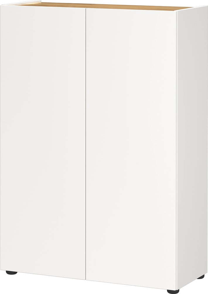 Bílá skříňka v dekoru dubu 74x105x33 cm Alviano – Germania Germania
