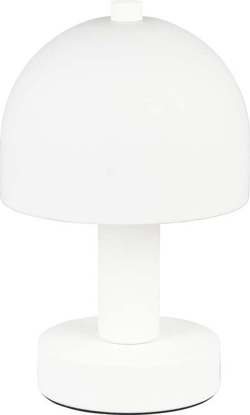 Bílá stolní lampa se skleněným stínidlem (výška 19 cm) Glenn – Reality Reality