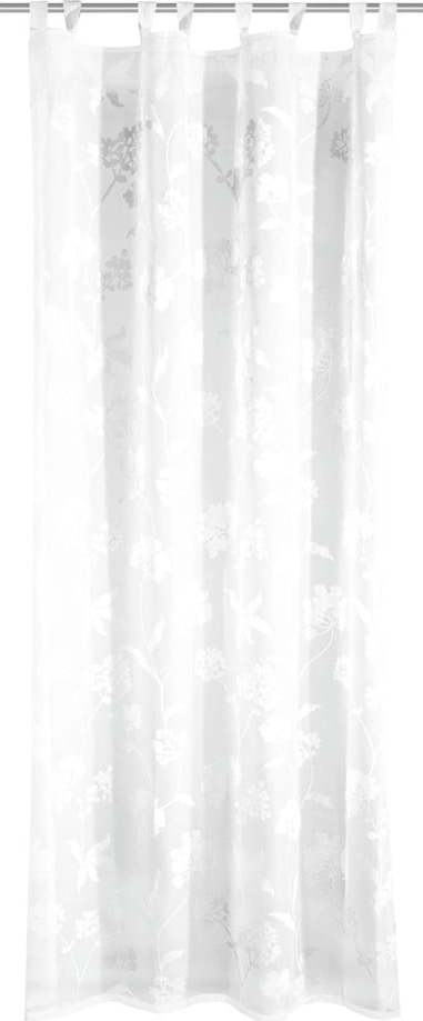 Bílá voálová záclona 135x245 cm Flowers – Sehlbach Sehlbach