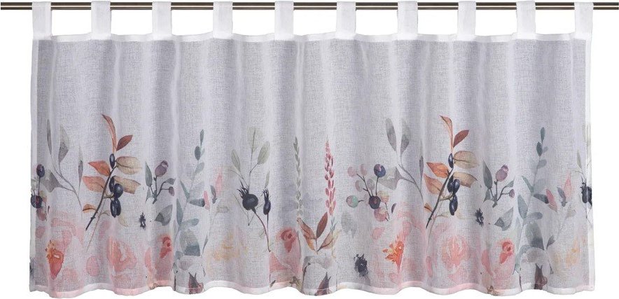 Bílá záclona 135x45 cm Floral – Sehlbach Sehlbach
