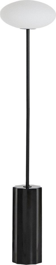 Bílá/černá stojací lampa se skleněným stínidlem (výška 120 cm) Idela – Kave Home Kave Home