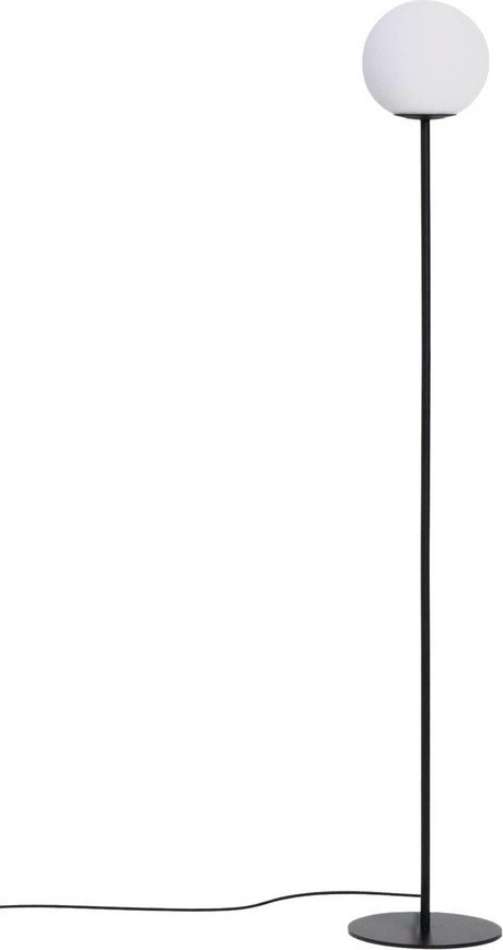 Bílá/černá stojací lampa se skleněným stínidlem (výška 155 cm) Brisia – Kave Home Kave Home