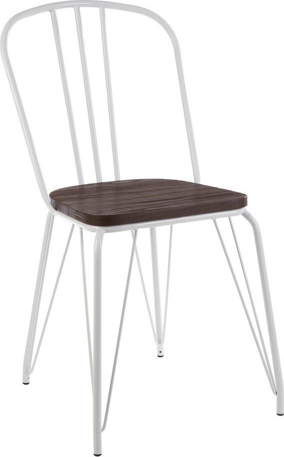 Bílá/v přírodní barvě jídelní židle z jilmového dřeva District – Premier Housewares Premier Housewares