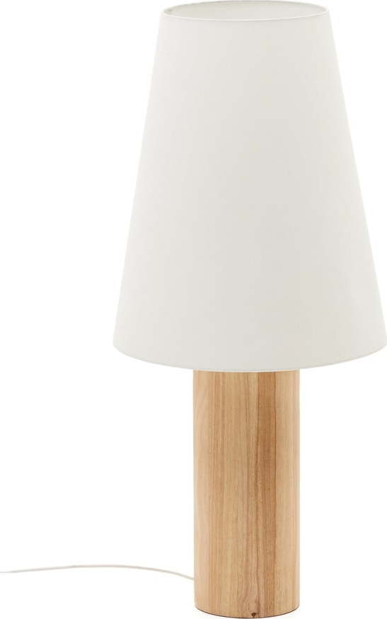 Bílá/v přírodní barvě stojací lampa s textilním stínidlem (výška 110 cm) Marga – Kave Home Kave Home
