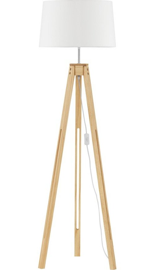 Bílá/v přírodní barvě stojací lampa (výška 145 cm) Leroy – Nova Luce Nova Luce