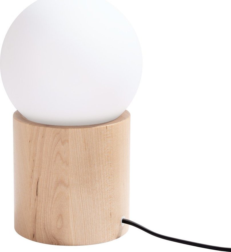 Bílá/v přírodní barvě stolní lampa se skleněným stínidlem (výška 21 cm) Surtur – Sollux Sollux