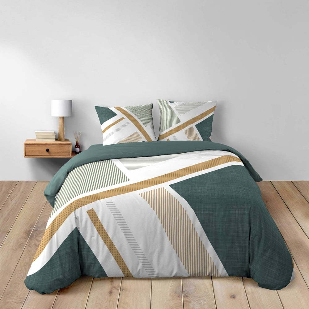 Bílé bavlněné povlečení na dvoulůžko/prodloužené 240x220 cm Zephyr – douceur d'intérieur Douceur d intérieur