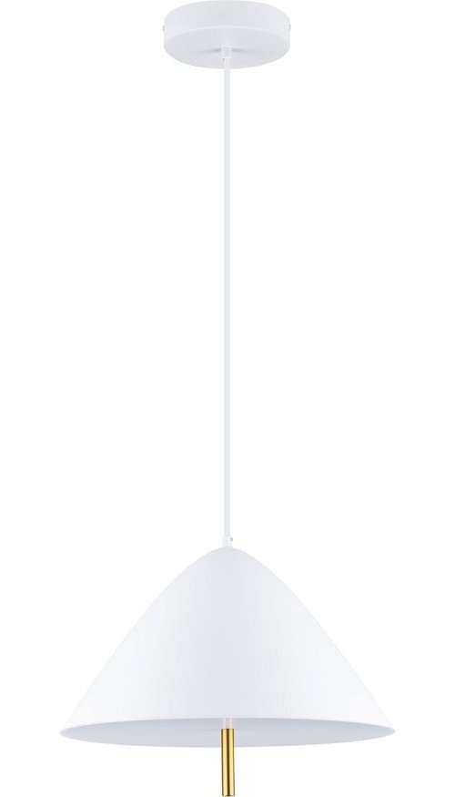 Bílé kovové LED závěsné svítidlo s kovovým stínidlem ø 40 cm Oros – Nova Luce Nova Luce
