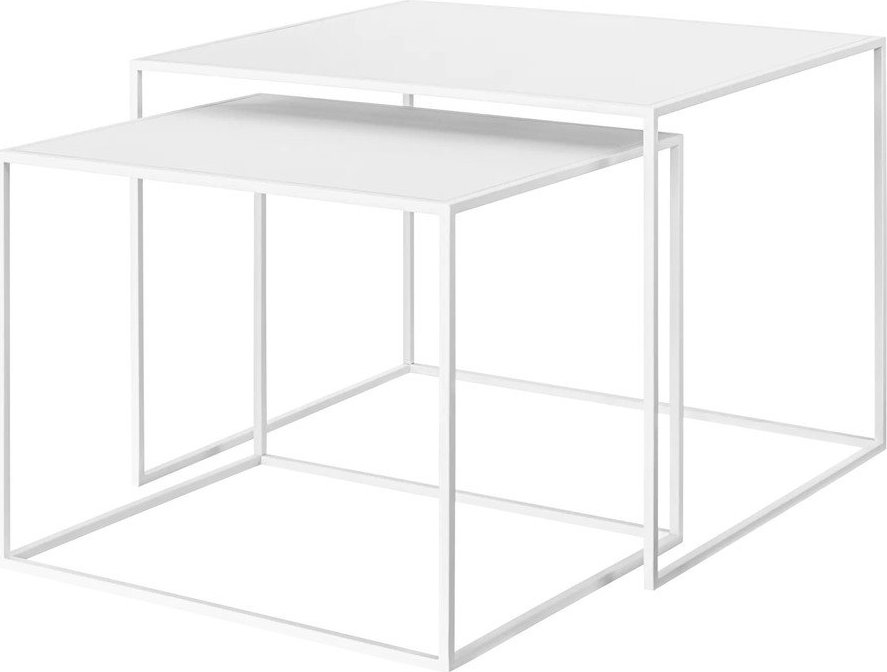 Bílé kovové konferenční stolky v sadě 2 ks 50x60 cm Fera – Blomus Blomus