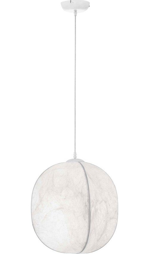 Bílé kovové závěsné svítidlo s textilním stínidlem ø 42 cm Pierida – Nova Luce Nova Luce
