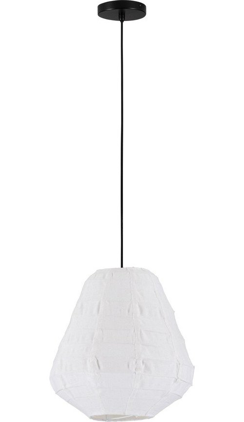 Bílé lněné závěsné svítidlo ø 36 cm Linnet – Nova Luce Nova Luce