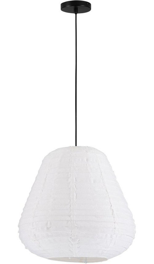 Bílé lněné závěsné svítidlo ø 50 cm Linnet – Nova Luce Nova Luce