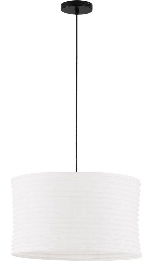 Bílé lněné závěsné svítidlo ø 50 cm Linnet – Nova Luce Nova Luce