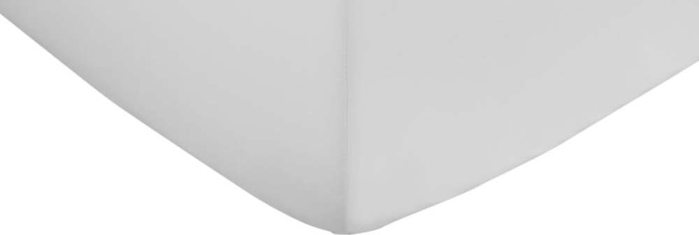 Bílé napínací prostěradlo z bavlněného saténu 185x200 cm Cotton Sateen – Bianca Bianca